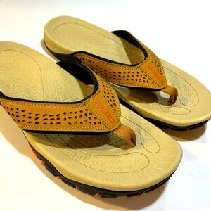 HobiBear Flip Flop Sandals Size 43 US Size 10 HR5061 Thong Sandals Brown/Orange